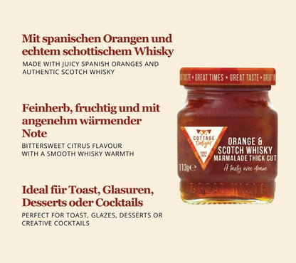 Orangenmarmelade mit Scotch Whisky | Spanische Orangen mit echtem schottischem Whisky | Glutenfrei, vegetarisch & ohne künstliche Zusatzstoffe | Jetzt bestellen!