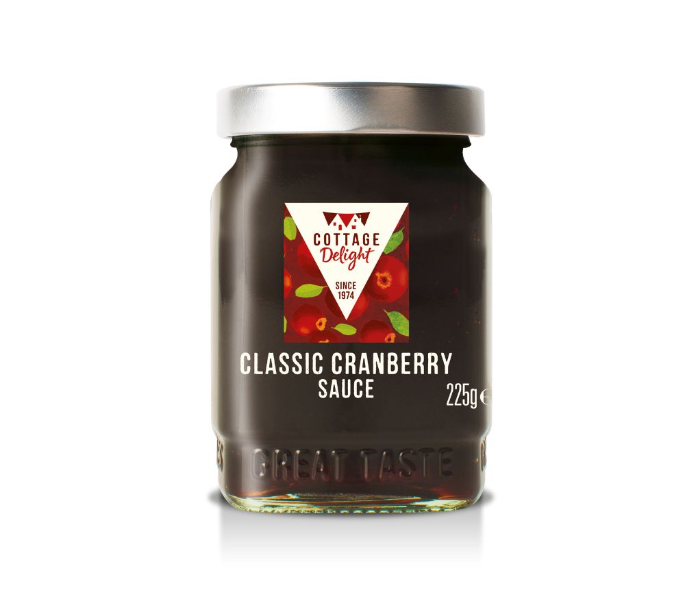 Klassische Cranberry Sauce | Ohne künstliche Zusatzstoffe | Glutenfrei, für Vegetarier & Veganer | Ideal zu Truthahn, Wild, Käseplatten oder Sandwiches | Jetzt kaufen!