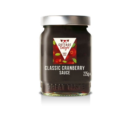 Klassische Cranberry Sauce | Ohne künstliche Zusatzstoffe | Glutenfrei, für Vegetarier & Veganer | Ideal zu Truthahn, Wild, Käseplatten oder Sandwiches | Jetzt kaufen!