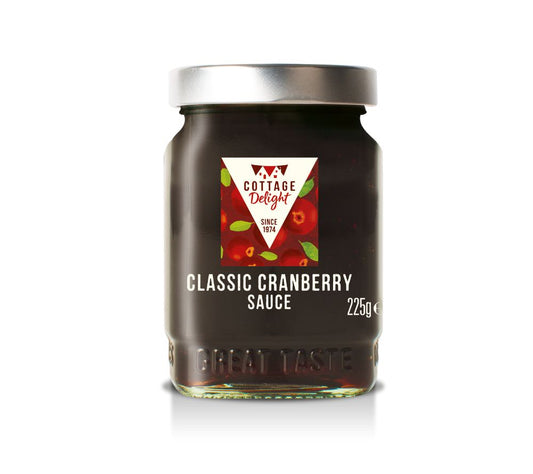 Klassische Cranberry Sauce | Ohne künstliche Zusatzstoffe | Glutenfrei, für Vegetarier & Veganer | Ideal zu Truthahn, Wild, Käseplatten oder Sandwiches | Jetzt kaufen!