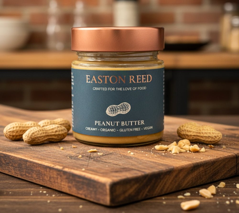 Easton Reed Peanut Butter online bei Ryan's Specialties kaufen – cremiger Genuss, 100 % Erdnüsse, perfekt für Brot, Porridge & Gourmet-Rezepte.
