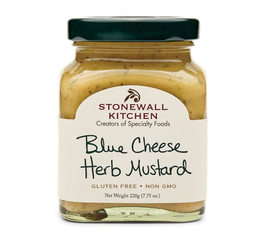 Blue Cheese Herb Mustard von Stonewall Kitchen kaufen | kraftvoller Kräutersenf mit Blauschimmelkäse | Ideal für Sandwiches und als Dip | Europaweiter Versand