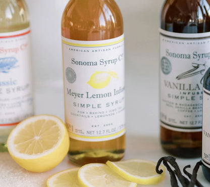 Lemon Syrup von Sonoma Syrup kaufen | Zuckerrohrsirup mit frischem Zitronensaft | Ideal zu Limonade, Vinaigretten, Bundt Cake | EU-weiter Versand
