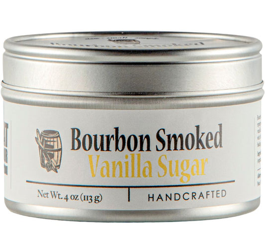 Bourbon Smoked Vanilla Sugar online kaufen bei Ryan’s Specialties – geräucherter Zucker mit Bourbon-Vanille für Desserts, Kuchen & Drinks.