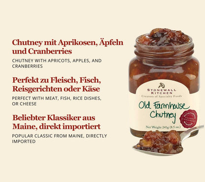 Old Farmhouse Chutney von Stonewall Kitchen kaufen | Chutney-Klassiker | süß, leichte Säure | Perfekt zu Fleisch, Fisch, indischen Reisgerichten