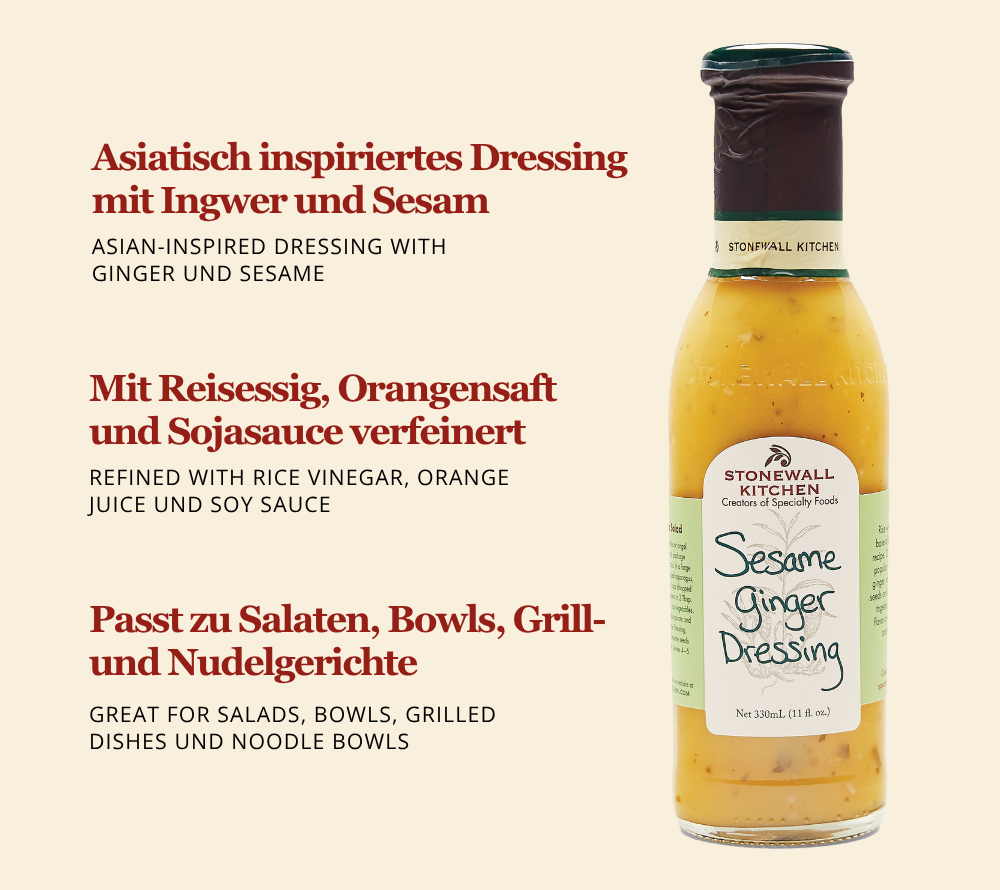 Sesame Ginger Dressing von Stonewall Kitchen