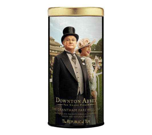 Downton Abbey The Grantham Farewell Cup Black Tea – eleganter Schwarztee mit Zitrus & Ingwer. Jetzt bei Ryan’s Specialties online bestellen.