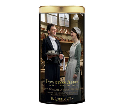 Downton Abbey Daisy’s Poached Pear Perfection – fruchtig-würziger Kräutertee mit Birne & Zimt. Jetzt bei Ryan’s Specialties online kaufen.