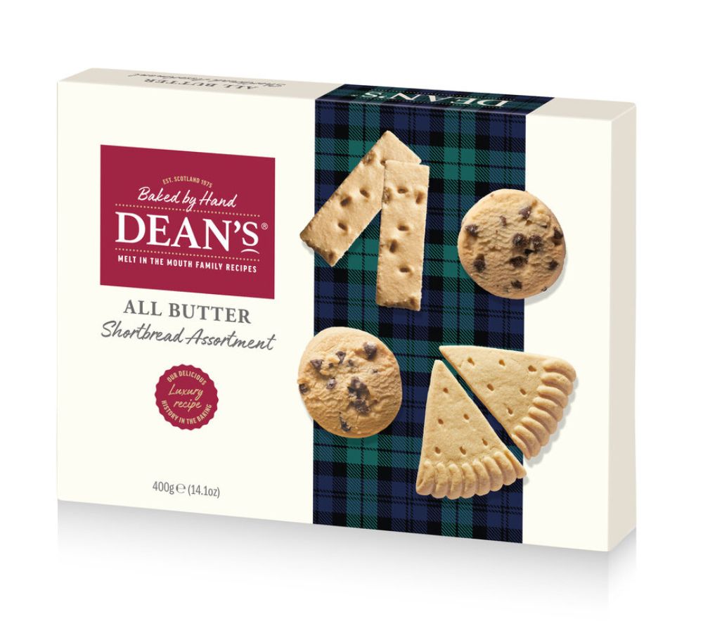 Dean’s Shortbread Assortment online kaufen – handgefertigtes, zart schmelzendes Gebäck in drei klassischen Sorten. Perfekt zum Tee, Kaffee oder als Geschenk.