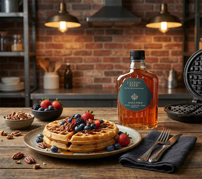 Premium Maple Syrup aus Québec: Amber Rich, natürlich süß, aromatisch und nachhaltig gewonnen. Perfekt für Frühstück, Backen, Drinks und herzhafte Gerichte.
