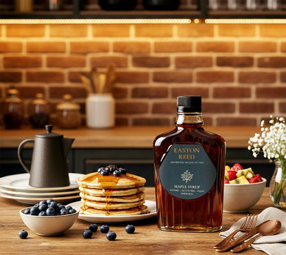 Premium Maple Syrup aus Québec: Amber Rich, natürlich süß, aromatisch und nachhaltig gewonnen. Perfekt für Frühstück, Backen, Drinks und herzhafte Gerichte.