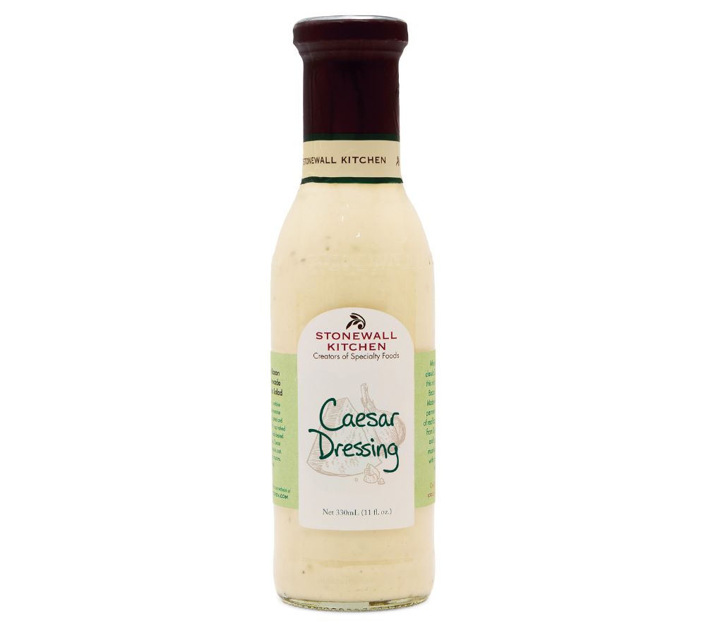 Stonewall Kitchen Caesar Dressing in cremiger Konsistenz mit Parmesan, Knoblauch und würziger Caesar-Sauce im Glas