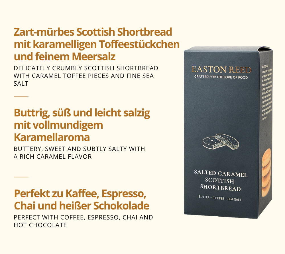 Buttrig, süß und leicht salzig mit vollmundigem Karamell - zu Kaffee, Espresso und mehr