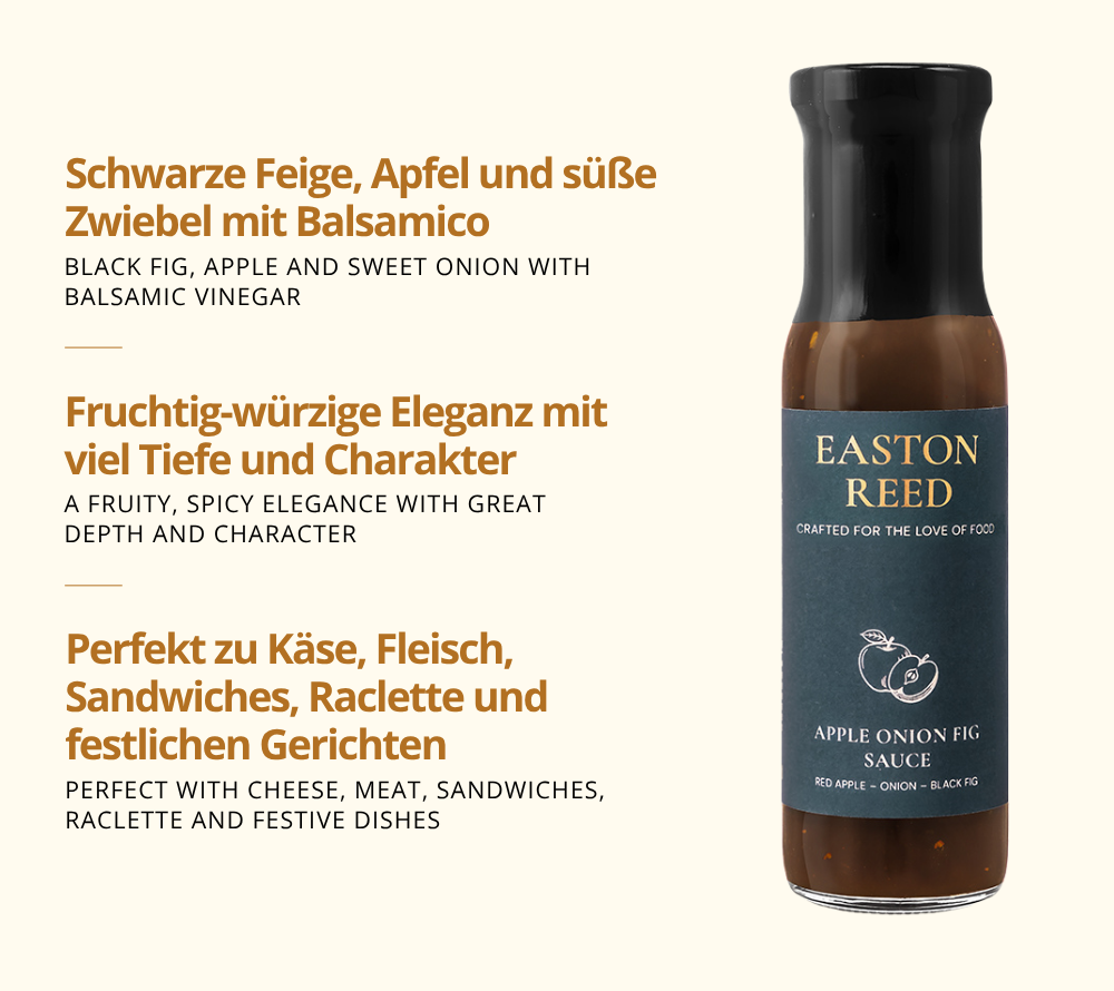 Schwarze Feige, Apfel und süße Zwiebel mit Balsamico - zu Käse, Fleisch und mehr