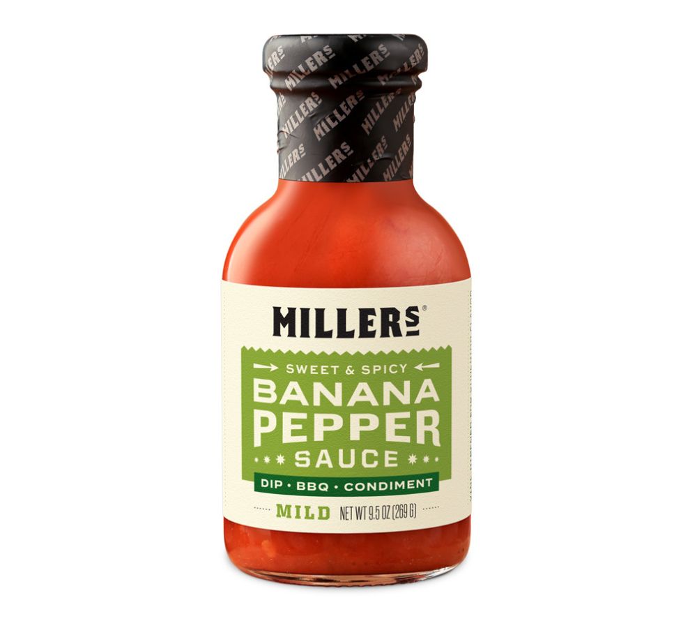 Banana Pepper Hot Sauce Mild – milde, fruchtige Schärfe aus Bananenpaprika, perfekt zum Verfeinern von Sandwiches, Burgern, Dips und leichten Saucen