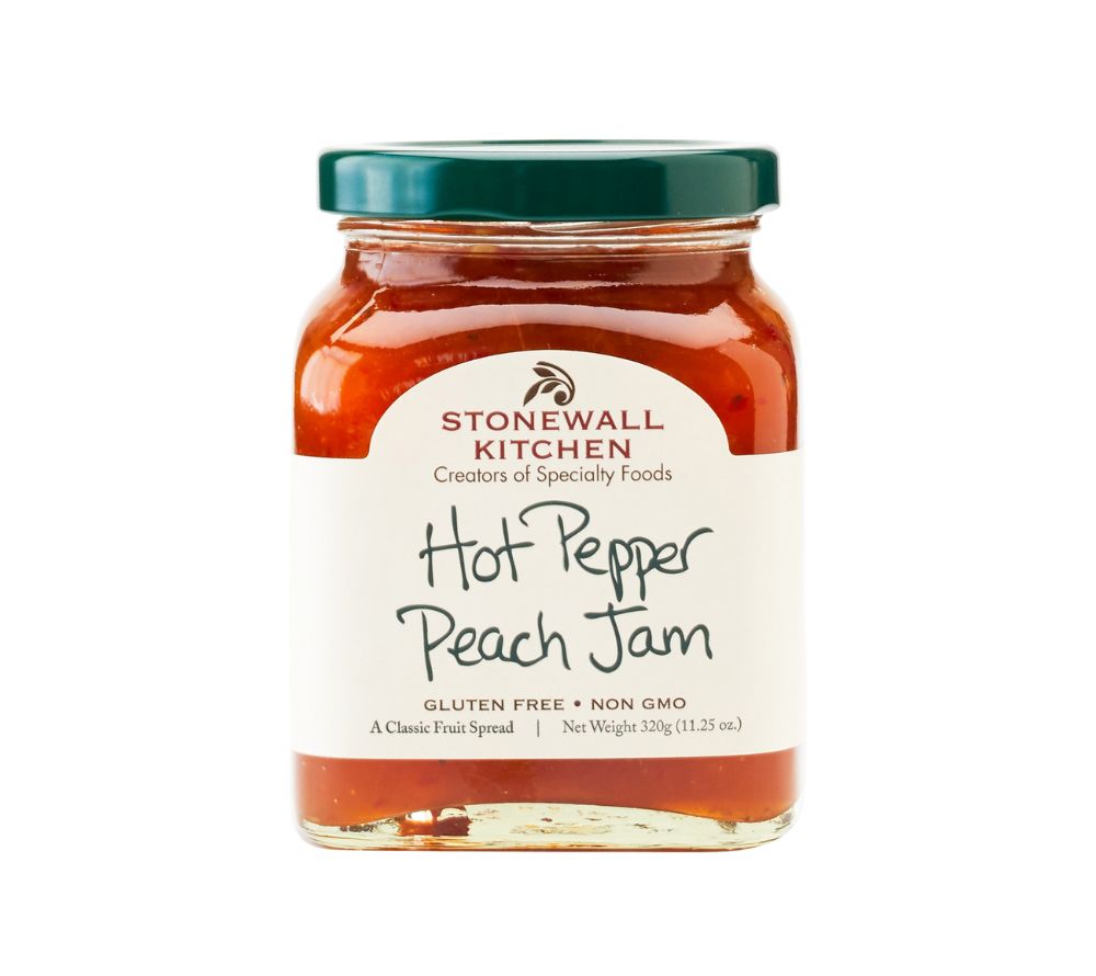 Stonewall Kitchen Hot Pepper Peach Jam online bestellen bei Ryan’s Specialties: fruchtig-süße Pfirsiche & feurige Paprika – Gourmetgenuss mit Schärfe.