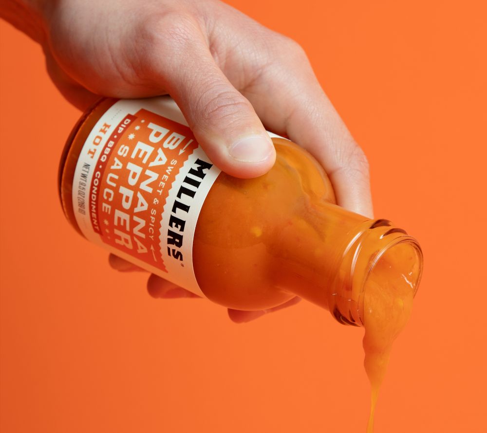 Banana Pepper Hot Sauce Sweet & Spicy – fruchtig-scharfe Sauce mit süßer Bananenpaprika und feuriger Habanero, perfekt für Burger, Tacos, Marinaden oder Dips