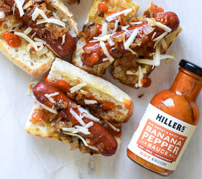 Banana Pepper Hot Sauce Sweet & Spicy – fruchtig-scharfe Sauce mit süßer Bananenpaprika und feuriger Habanero, perfekt für Burger, Tacos, Marinaden oder Dips