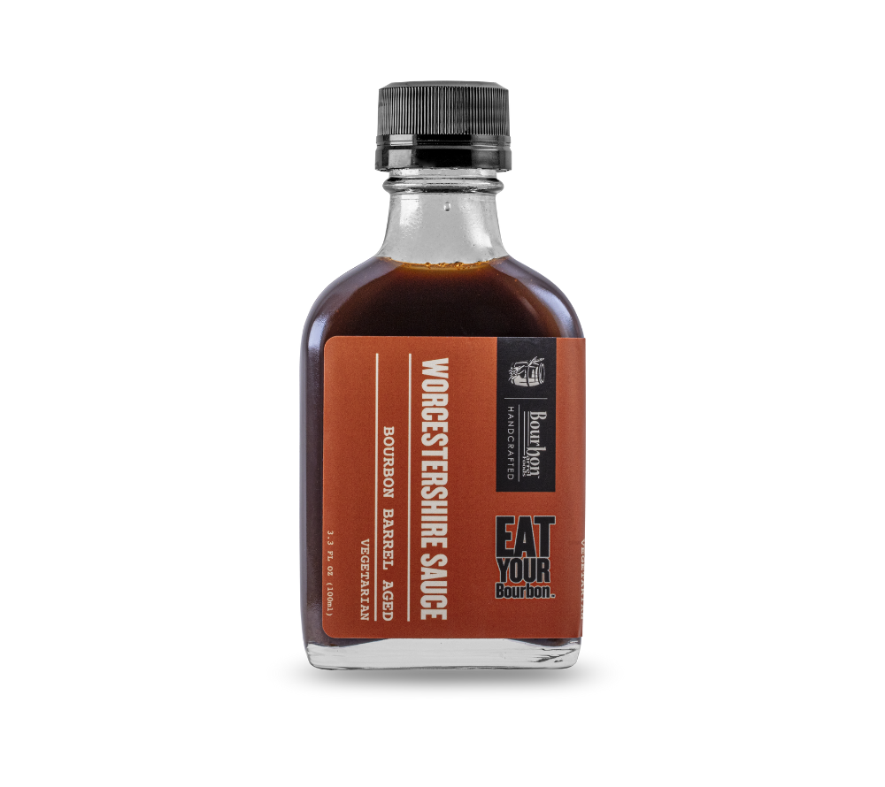 Worcestershire Sauce von Bourbon Barrel Foods kaufen | einzigartiger Geschmack, Reifung in Bourbon-Fässern | perfekt zum BBQ, Dressings, Dips 