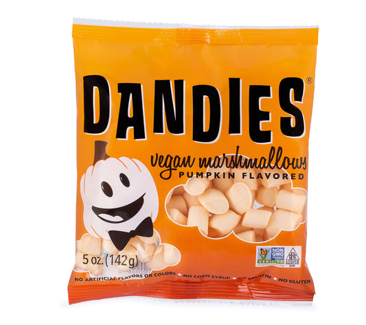 Dandies Marshmallows - Mini Kürbis (vegan) kaufen | Vegane Mini-Marshmallows mit Kürbis-Note | Ideal zum Backen, im Heißen Kakao oder zum Naschen | EU-weiter Versand