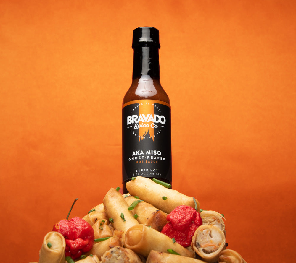 Aka Miso Ghost Reaper Hot Sauce von Bravado kaufen | Asiatisch inspirierte Hot Sauce | Ideal zu Sushi, Frühlingsrollen und Ramennudeln 