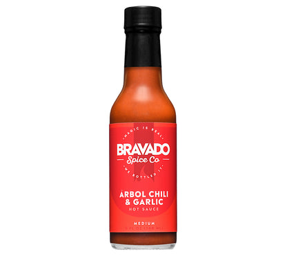 Arbol Chili & Garlic Hot Sauce von Bravado kaufen | Hot Sauce mit Árbol und Jalapeño Chilis | Ideal zu Grillfleisch und Tacos  | EU-weiter Versand