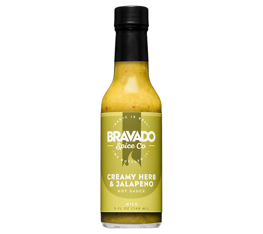 Creamy Herb & Jalapeno Hot Sauce von Bravado kaufen | Milde Hot Sauce mit Kräutern und Jalapenos | Ideal als Pestoalternative  | EU-weiter Versand