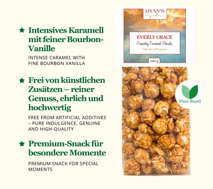 Everly Grace Crunchy Caramel Clouds Popcorn kaufen - Intensives Karamell mit feiner Bourbon-Vanille
