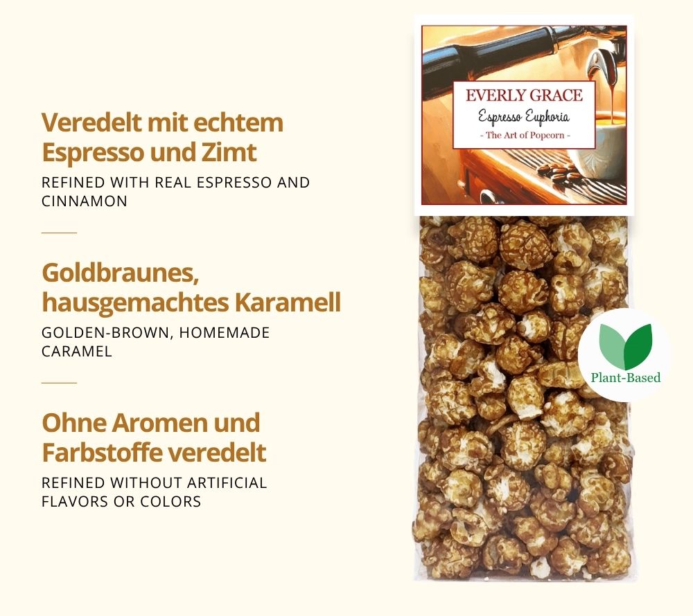 Everly Grace Popcorn Espresso Euphoria kaufen | Karamell-Espresso-Überzug für besonderen Genuss