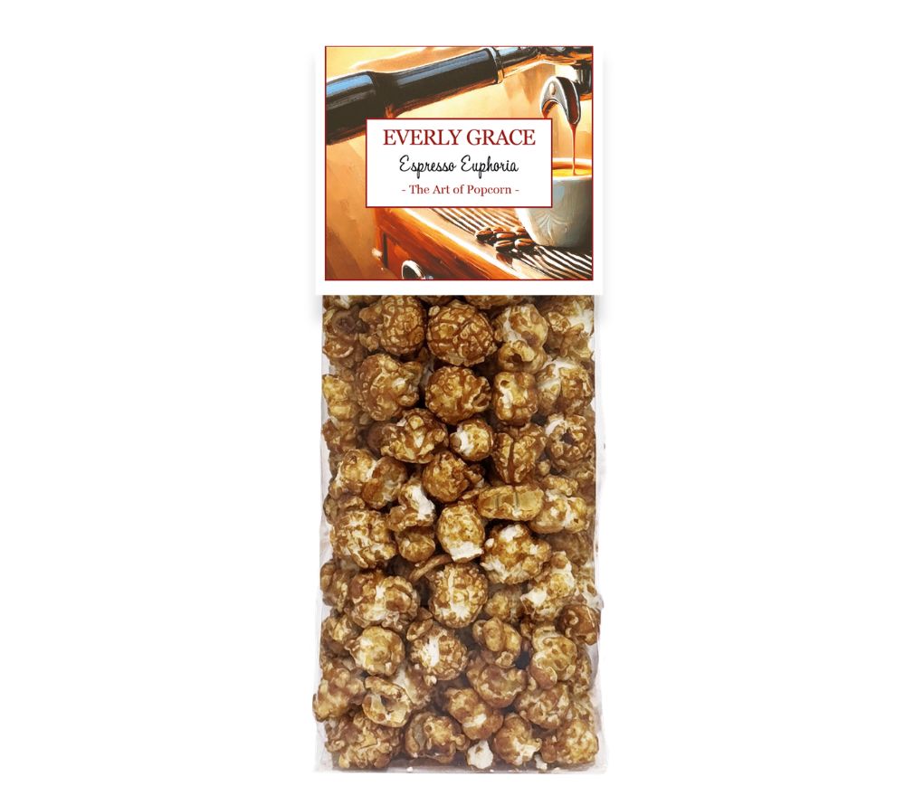 Everly Grace Popcorn Espresso Euphoria kaufen | Karamell-Espresso-Überzug für besonderen Genuss | Ideal für Kaffeeliebhaber