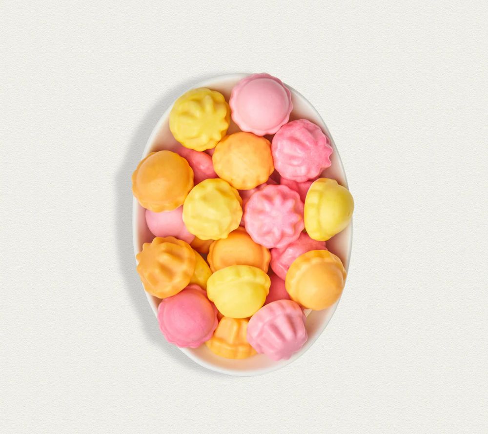 Yumma Cups Hexagon Box von Yumma Candy kaufen | Fruchtgummis mit Magermilchjoghurtpulver | Ideal als Snack oder Geschenk 