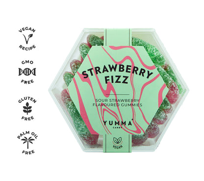 Strawberry Fizz Hexagon Box von Yumma Candy (98 g)