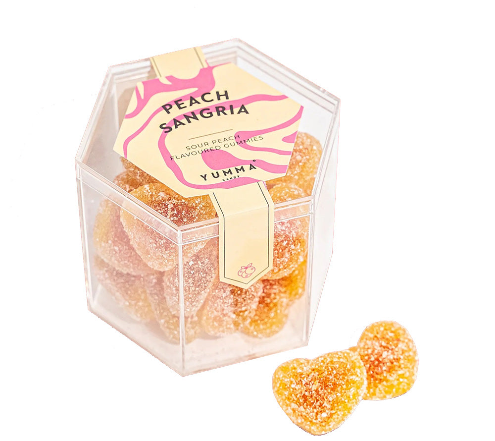 Peach Sangria Hexagon Box von Yumma Candy (97 g)