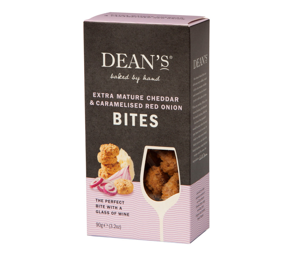 Extra Mature & Carmelised Onion Cheddar Bites kaufen | Cheddar Cheese Bites mit karamellisierten Zwiebeln | Ideal als Snack