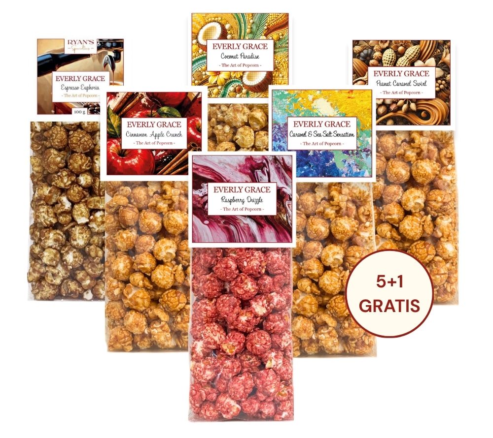 6er Set von Everly Grace mit 6 verschiedenen Popcornsorten