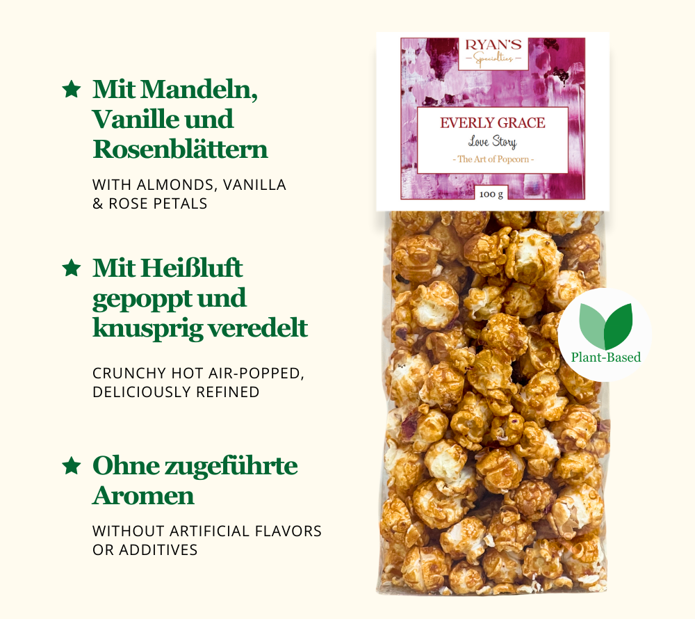 Everly Grace Love Story Popcorn kaufen - Mit Mandeln, Vanille und Rosenblättern