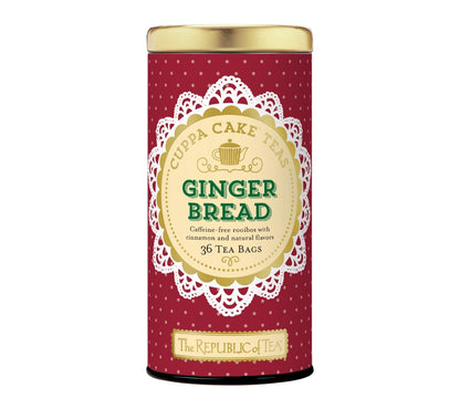 Gingerbread Cuppa Cake Red Tea von The Republic of Tea kaufen |  Perfekter Wintertee | Geschmack von Lebkuchen | Extraportion Gemütlichkeit