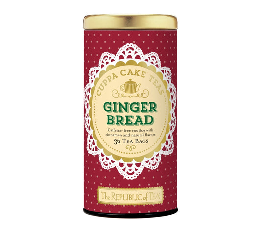 Gingerbread Cuppa Cake Red Tea von The Republic of Tea kaufen |  Perfekter Wintertee | Geschmack von Lebkuchen | Extraportion Gemütlichkeit