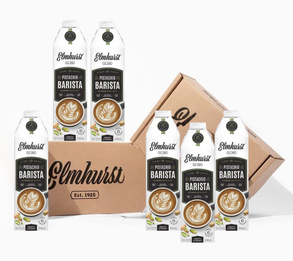 Barista Pistachio von Elmhurst kaufen | pflanzliche Baristamilch | Vegan & Laktosefrei | 3g Protein pro Portion | Europaweiter Versand | Jetzt bestellen!