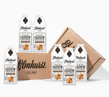 Cinnamon Churro Cashew Creamer von Elmhurst | 100% pflanzlich, vegan und laktosefrei | Direkt aus den USA | Zimt Churro Geschmack