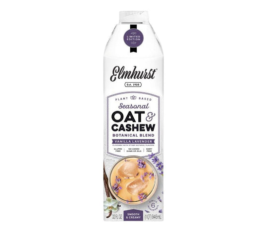Vanilla Lavender Oat Cashew Milk von Elmhurst kaufen | sommerlicher, pflanzlicher Drink | perfekt für den Tee & Kaffee | Europaweiter Versand | Jetzt kaufen!