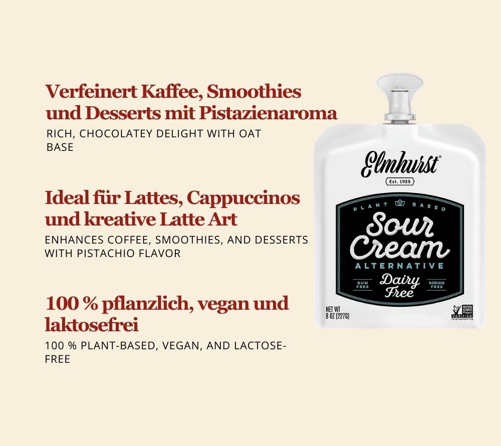 Dairy-Free Sour Cream von Elmhurst (227 ml) | 100 % pflanzlich & vegan | glutenfrei | nachhaltige Verpackung | Europaweiter Versand | Jetzt bestellen!