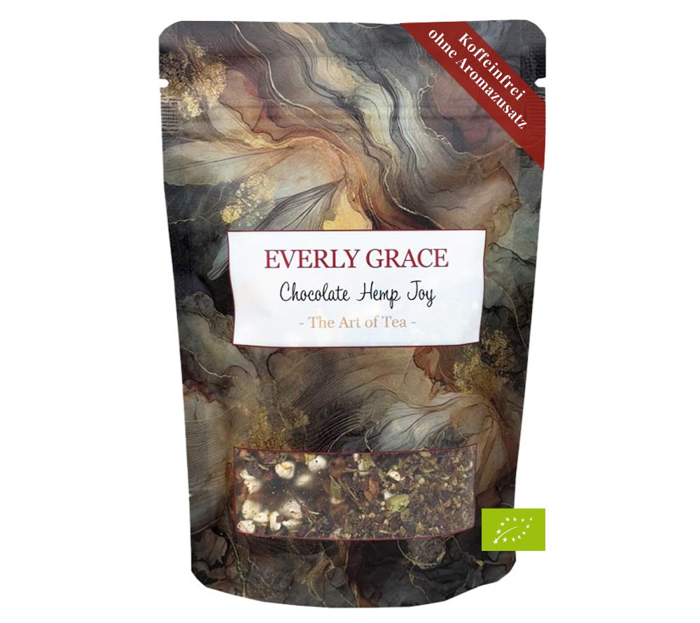 Chocolate Hemp Joy Tea von Everly Grace Außergewöhnliche Bio-Teemischung ohne künstliche Zusätze Schokolade, Kurkuma und die feinen Nuancen von Anis 