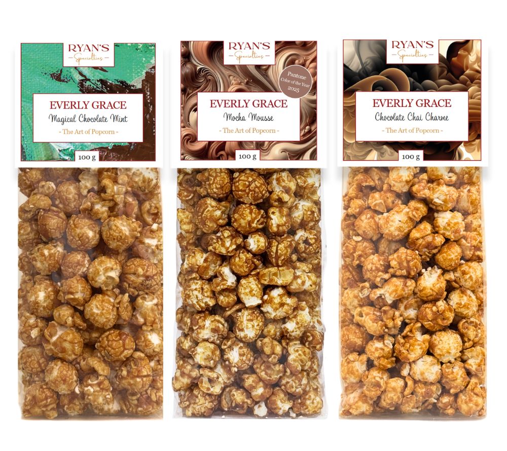 Everly Grace Popcorn kaufen - Magical Chocolate Mint, Mocha Mousse, Chocolate Chai Charme