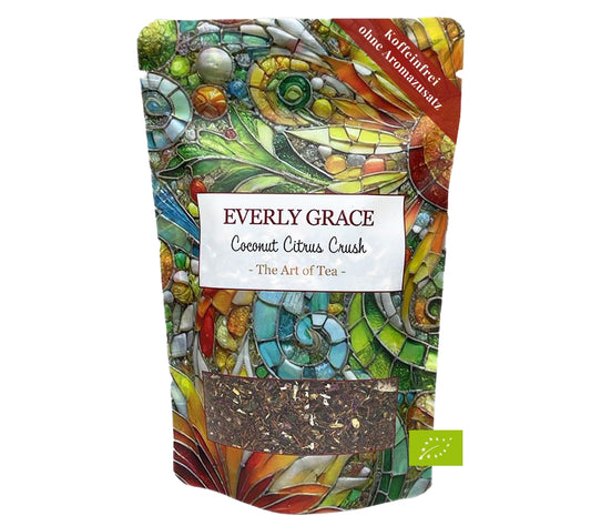 Coconut Citrus Crush Tee von Everly Grace kaufen | Bio-Tee | erfrischende Teemischung | Orangen, Kokosnuss & Minze | Europaweiter Versand | Jetzt bestellen!
