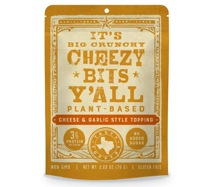 Cheese and Garlic Style Plant Based Cheezy Snacks von All Y’Alls Foods