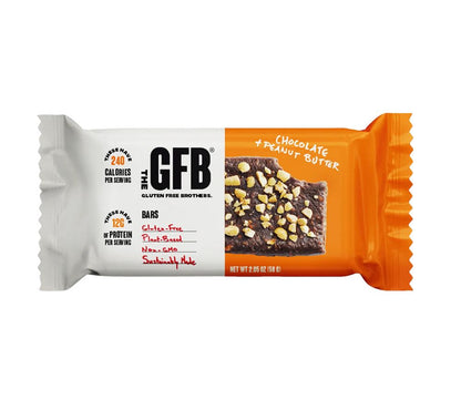 Chocolate Peanut Butter Bar von The Gluten Free Brothers online bei Ryan’s Specialties kaufen – vegane, glutenfreie Protein-Snack mit Schokolade & Erdnuss.