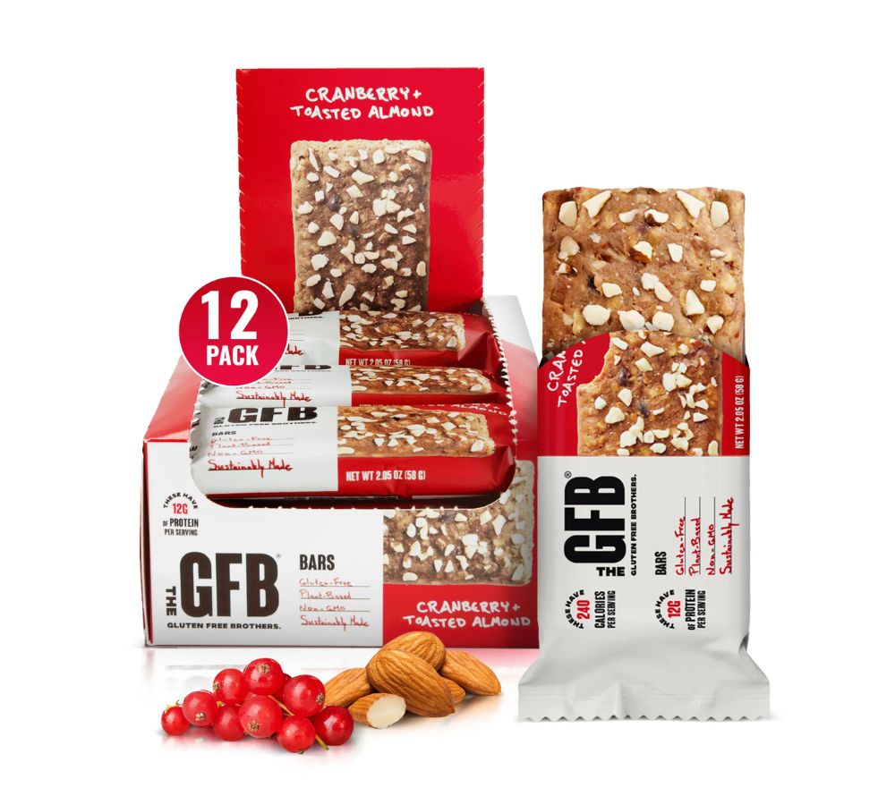 Cranberry Toasted Almond Bars online kaufen – fruchtig-nussiger Snack, proteinreich, vegan & glutenfrei. Perfekt für Büro, Sport & Freizeit.