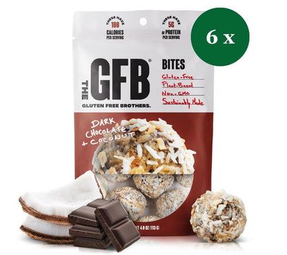 Dark Chocolate Coconut Bites online kaufen – zartbittere Schokolade trifft Kokos, vegan, glutenfrei & proteinreich bei Ryan’s Specialties.