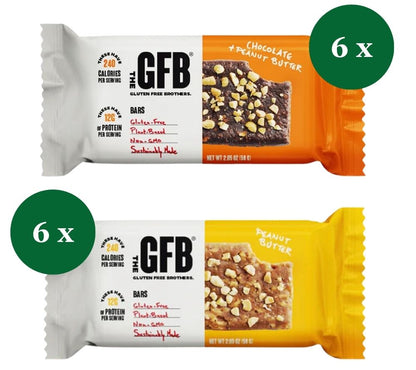 Variety Pack Bars online bestellen – Peanut Butter & Chocolate Peanut Butter Bars, vegan, glutenfrei & proteinreich. Jetzt bei Ryan’s Specialties.